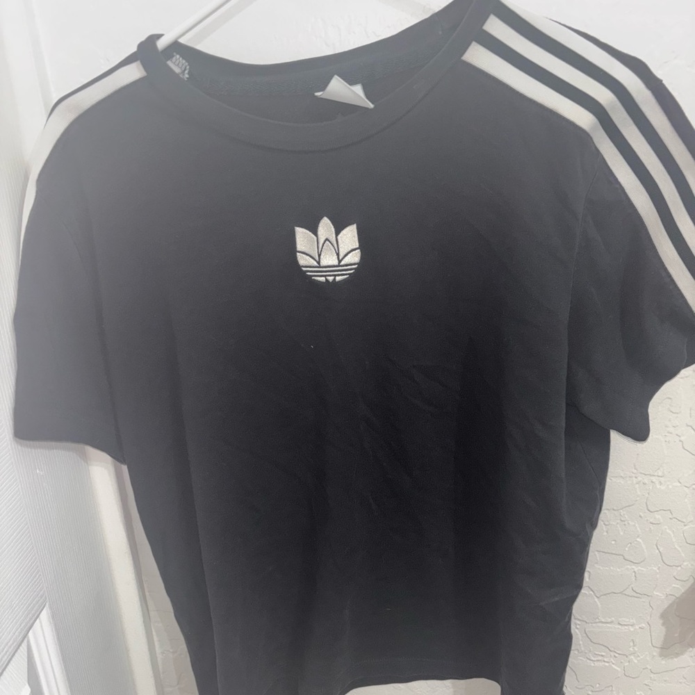 Adidas Black Apparel with White Label